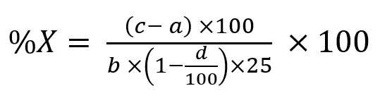 Công thức tính lượng chất chiết